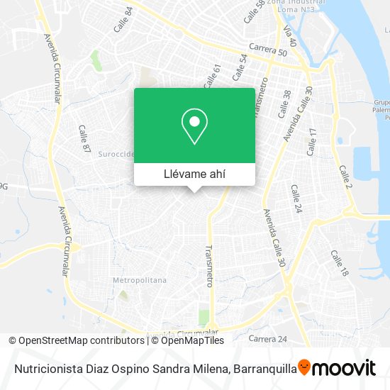 Mapa de Nutricionista Diaz Ospino Sandra Milena