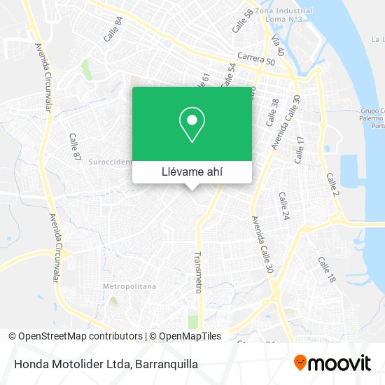 Mapa de Honda Motolider Ltda