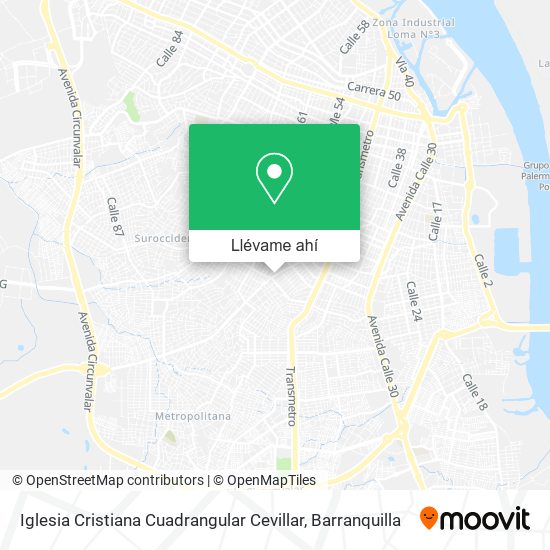 Mapa de Iglesia Cristiana Cuadrangular Cevillar