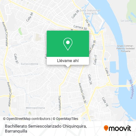 Mapa de Bachillerato Semiescolarizado Chiquinquira