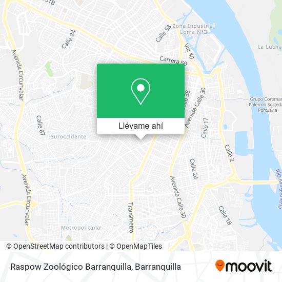 Mapa de Raspow Zoológico Barranquilla