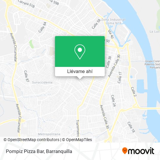 Mapa de Pompiz Pizza Bar