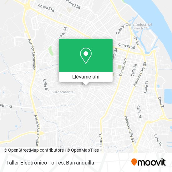 Mapa de Taller Electrónico Torres