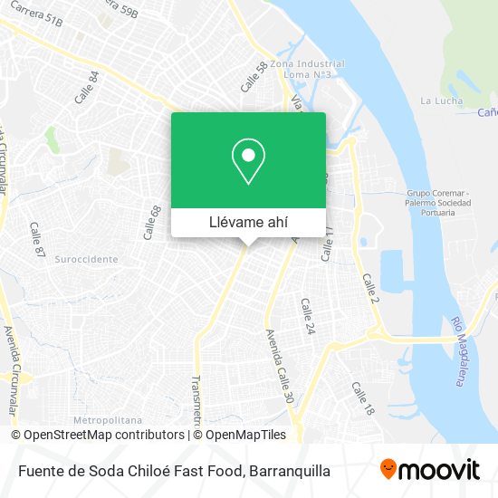 Mapa de Fuente de Soda Chiloé Fast Food