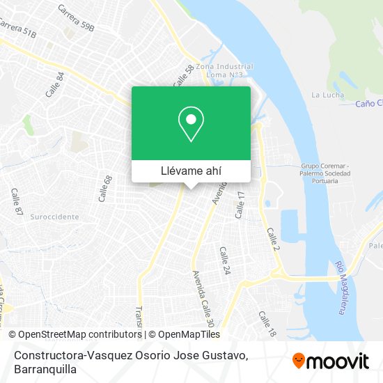 Mapa de Constructora-Vasquez Osorio Jose Gustavo