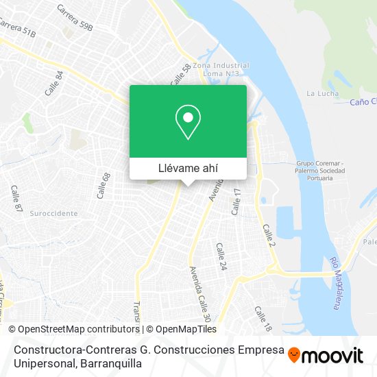 Mapa de Constructora-Contreras G. Construcciones Empresa Unipersonal