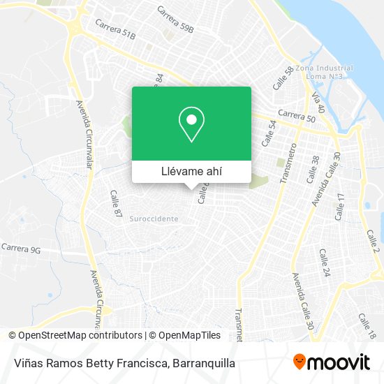 Mapa de Viñas Ramos Betty Francisca