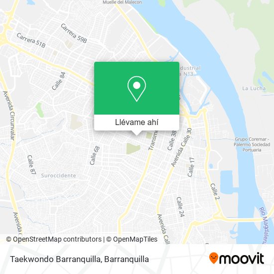Mapa de Taekwondo Barranquilla