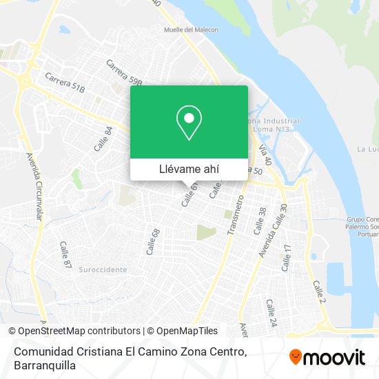 Mapa de Comunidad Cristiana El Camino Zona Centro