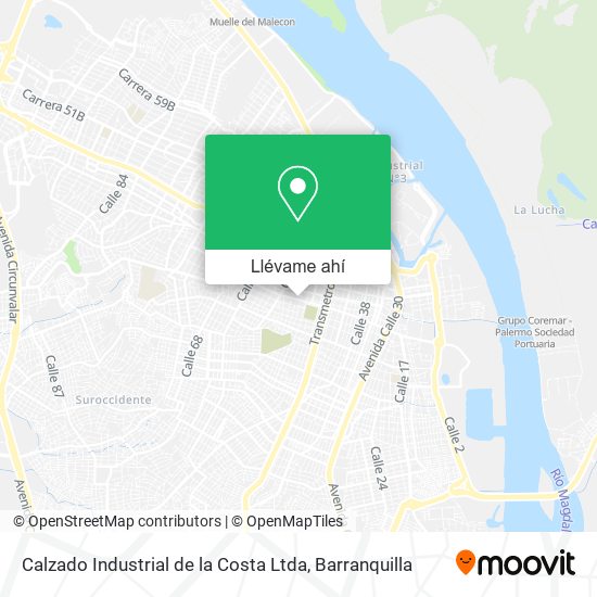 Mapa de Calzado Industrial de la Costa Ltda