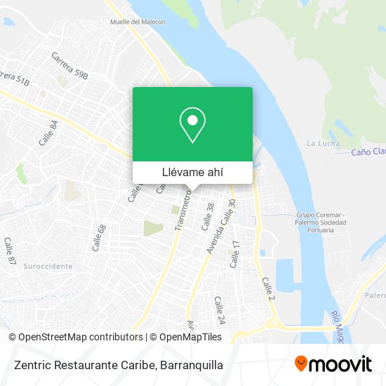 Mapa de Zentric Restaurante Caribe