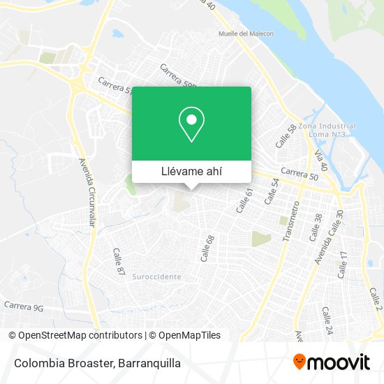 Mapa de Colombia Broaster