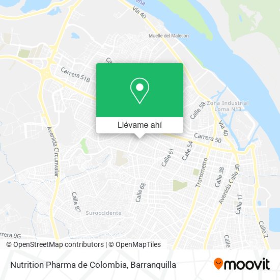 Mapa de Nutrition Pharma de Colombia