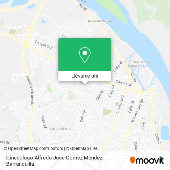 Mapa de Ginecologo-Alfredo Jose Gomez Mendez