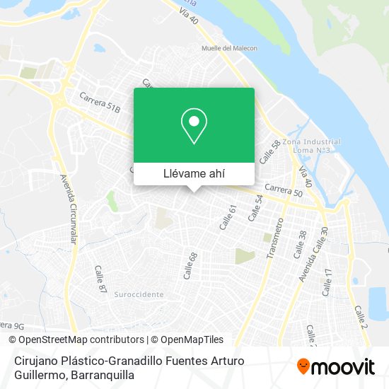 Mapa de Cirujano Plástico-Granadillo Fuentes Arturo Guillermo