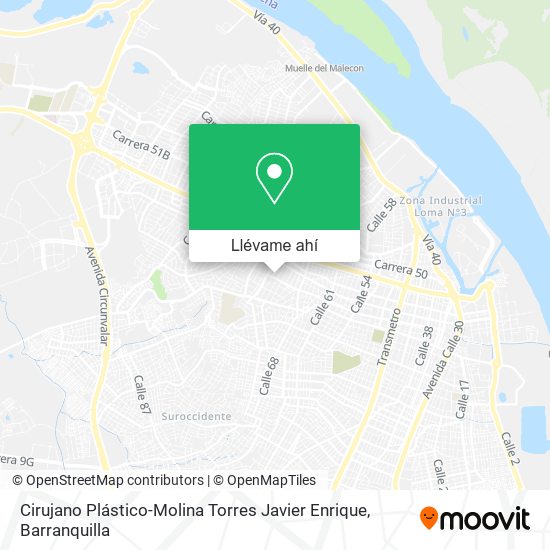 Mapa de Cirujano Plástico-Molina Torres Javier Enrique