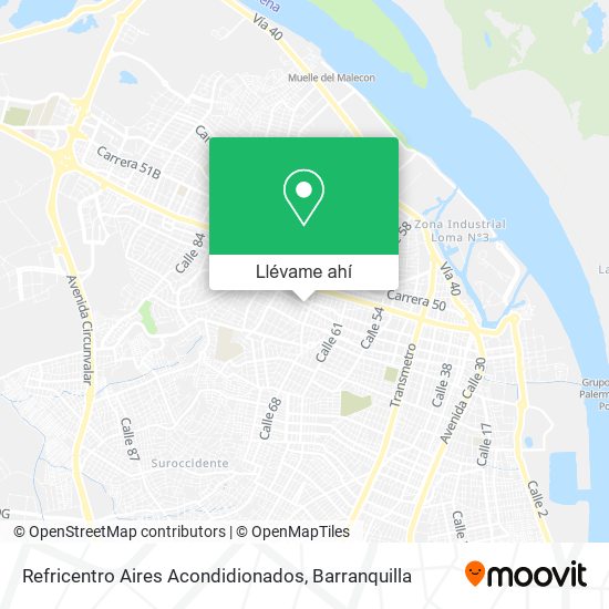 Mapa de Refricentro Aires Acondidionados