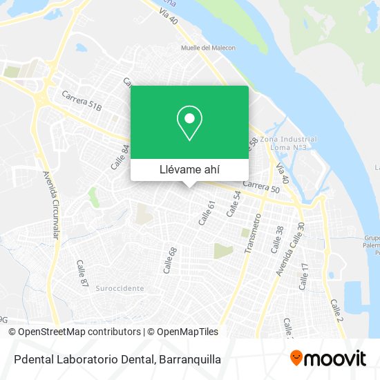 Mapa de Pdental Laboratorio Dental