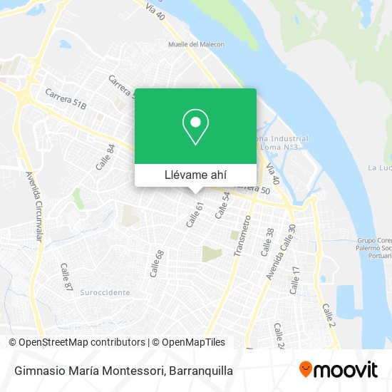 Mapa de Gimnasio María Montessori