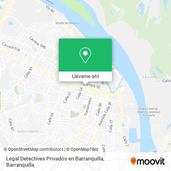 Mapa de Legal Detectives Privados en Barranquilla