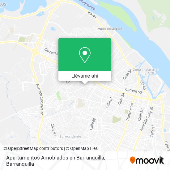 Mapa de Apartamentos Amoblados en Barranquilla