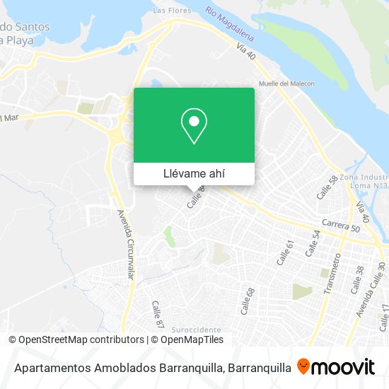 Mapa de Apartamentos Amoblados Barranquilla