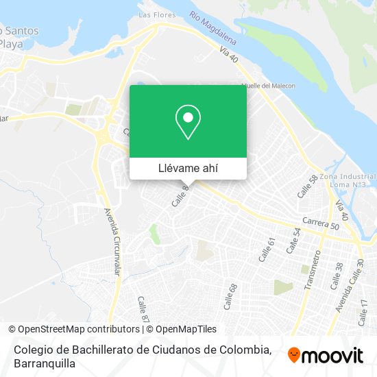 Mapa de Colegio de Bachillerato de Ciudanos de Colombia