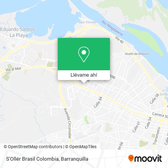 Mapa de S'Ollér Brasil Colombia