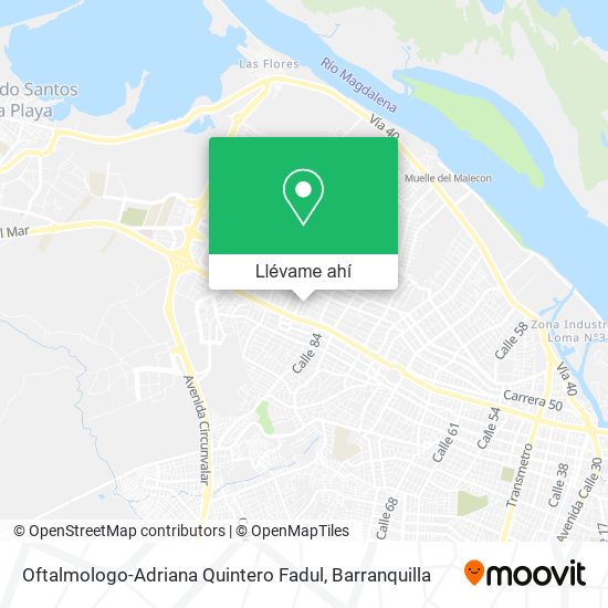 Mapa de Oftalmologo-Adriana Quintero Fadul