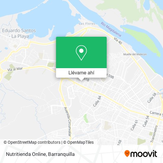 Mapa de Nutritienda Online