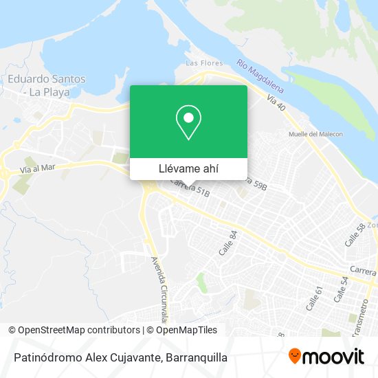 Mapa de Patinódromo Alex Cujavante