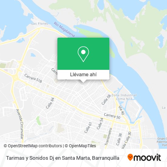 Mapa de Tarimas y Sonidos Dj en Santa Marta