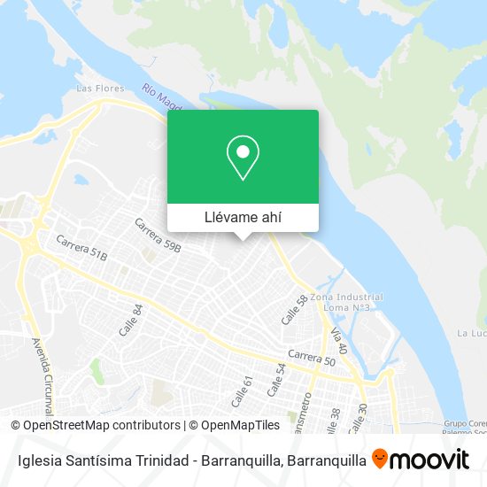 Mapa de Iglesia Santísima Trinidad - Barranquilla