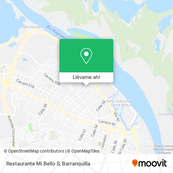 Mapa de Restaurante Mi Bello S