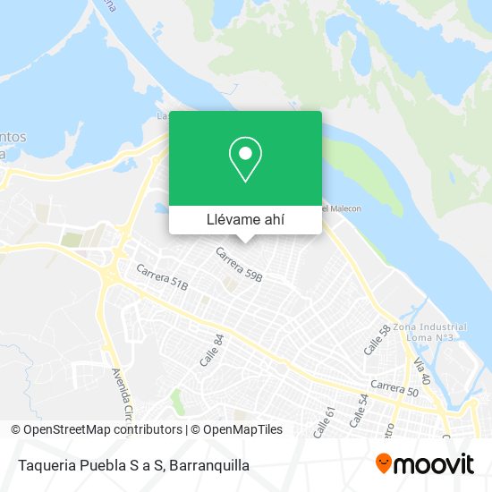 Mapa de Taqueria Puebla S a S