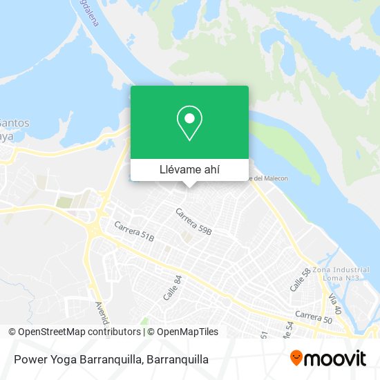 Mapa de Power Yoga Barranquilla