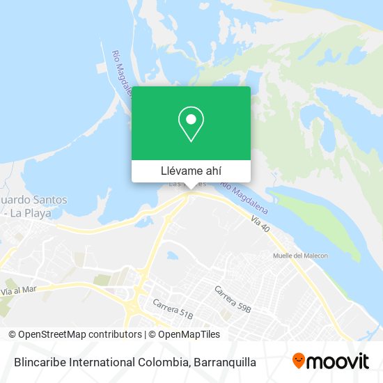 Mapa de Blincaribe International Colombia