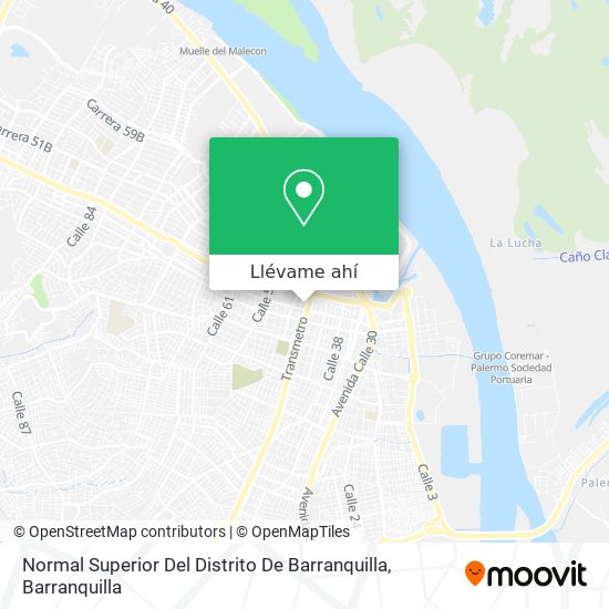 Mapa de Normal Superior Del Distrito De Barranquilla