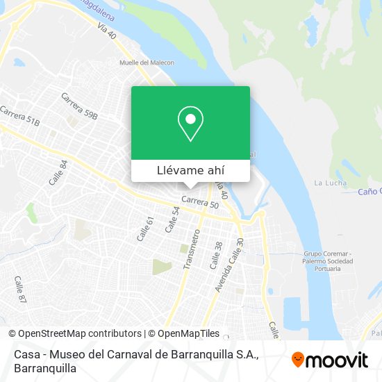 Mapa de Casa - Museo del Carnaval de Barranquilla S.A.