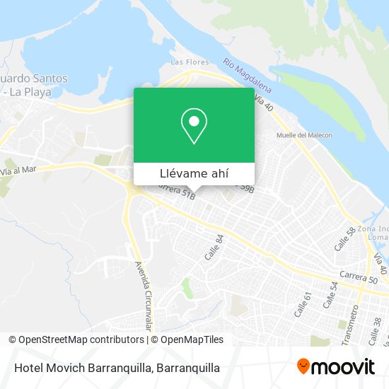 Mapa de Hotel Movich Barranquilla