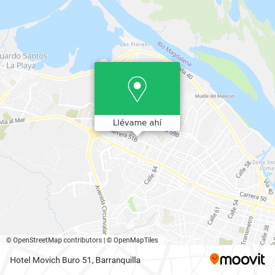 Mapa de Hotel Movich Buro 51