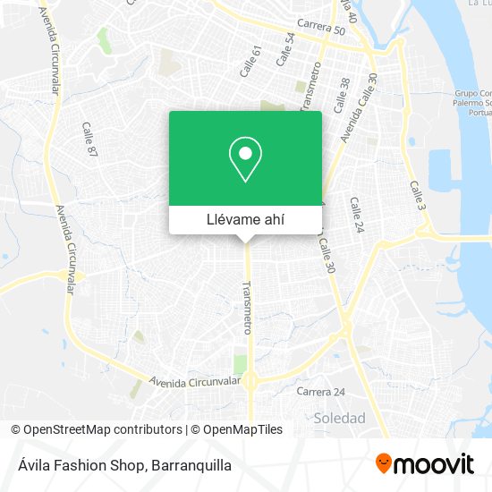 Mapa de Ávila Fashion Shop