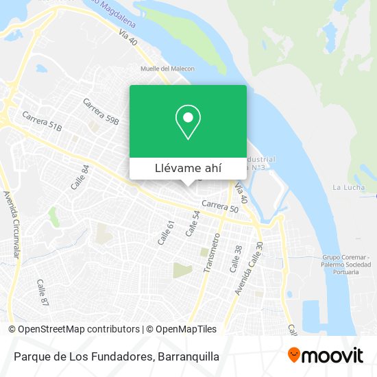 Mapa de Parque de Los Fundadores