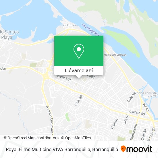 Mapa de Royal Films Multicine VIVA Barranquilla