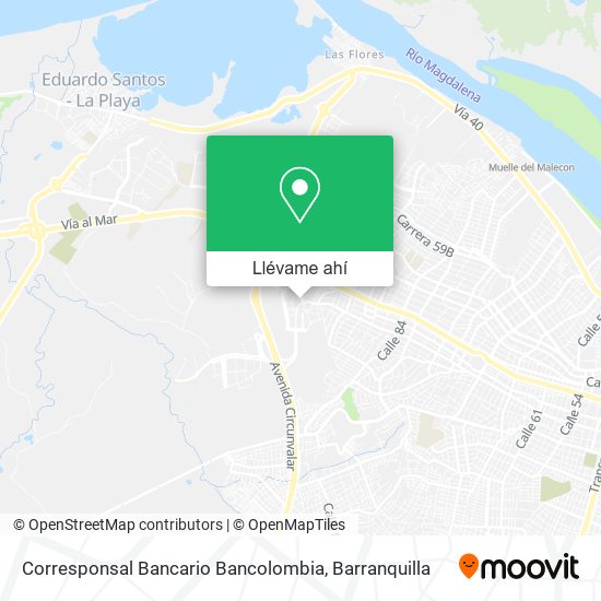Mapa de Corresponsal Bancario Bancolombia