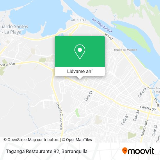 Mapa de Taganga Restaurante 92
