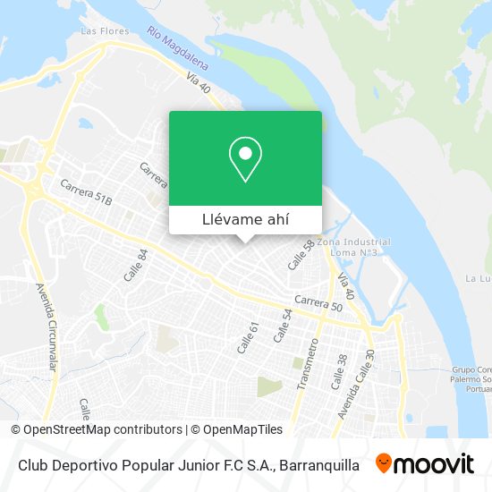 Mapa de Club Deportivo Popular Junior F.C S.A.