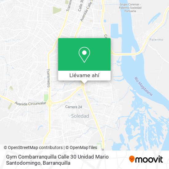 Mapa de Gym Combarranquilla Calle 30 Unidad Mario Santodomingo