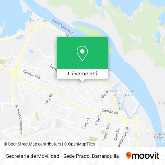 Mapa de Secretaria  de Movilidad - Sede Prado