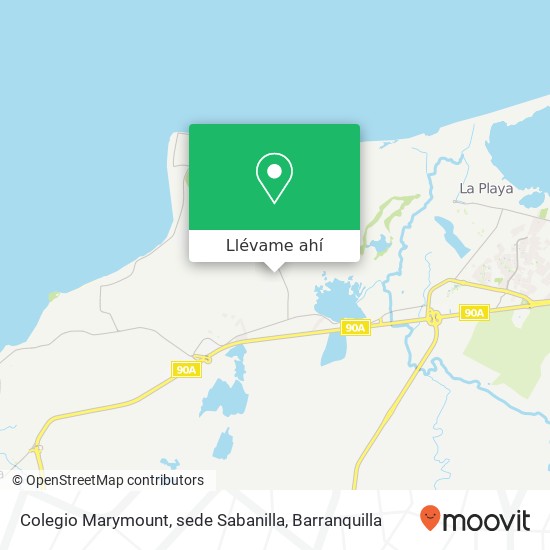 Mapa de Colegio Marymount, sede Sabanilla